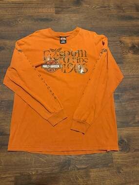 Harley-Davidson Freedom to Ride Since 1903 Long Sleeve Shirt Orange XL York PA